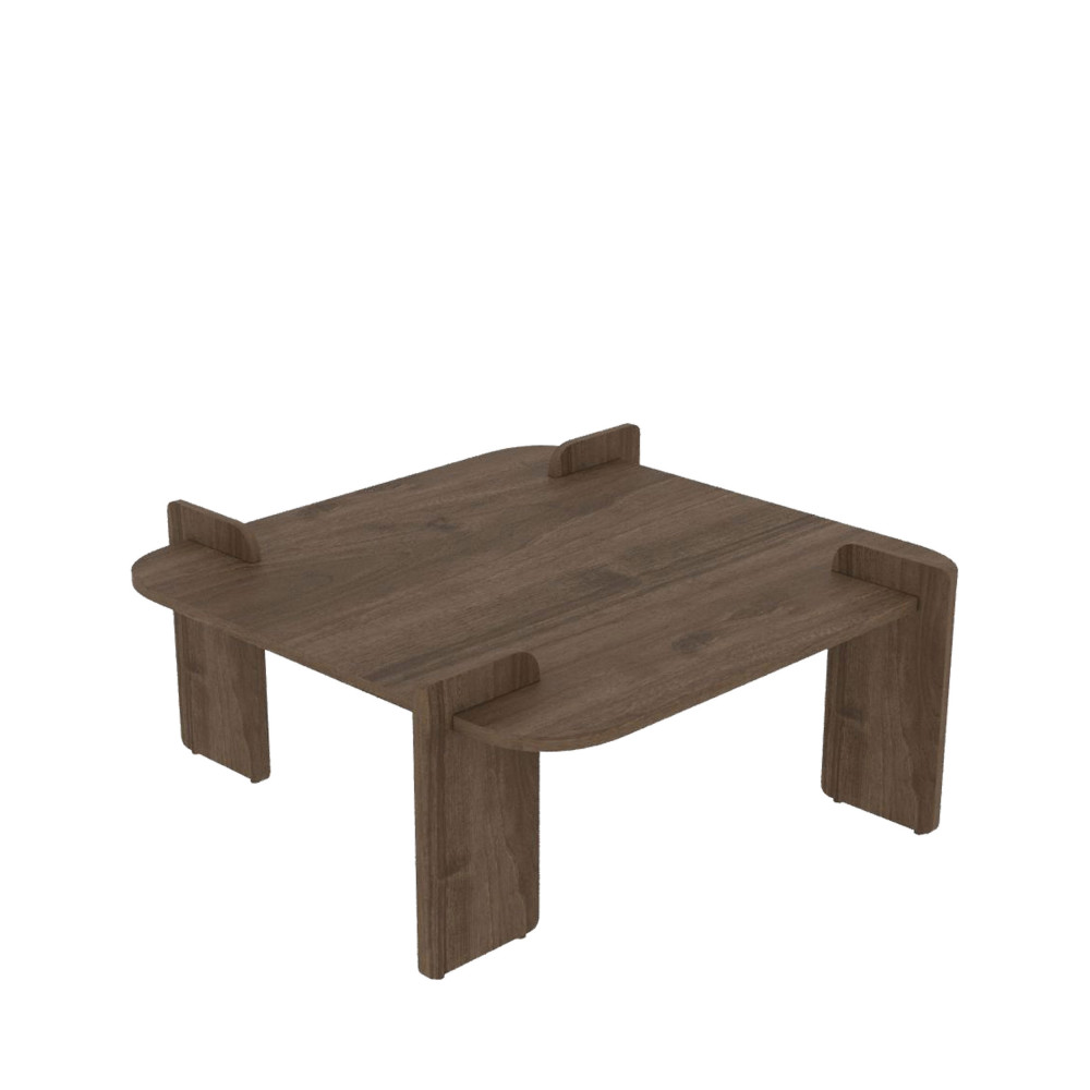 Table basse en bois 90x90cm- SOLENI, DRAWER