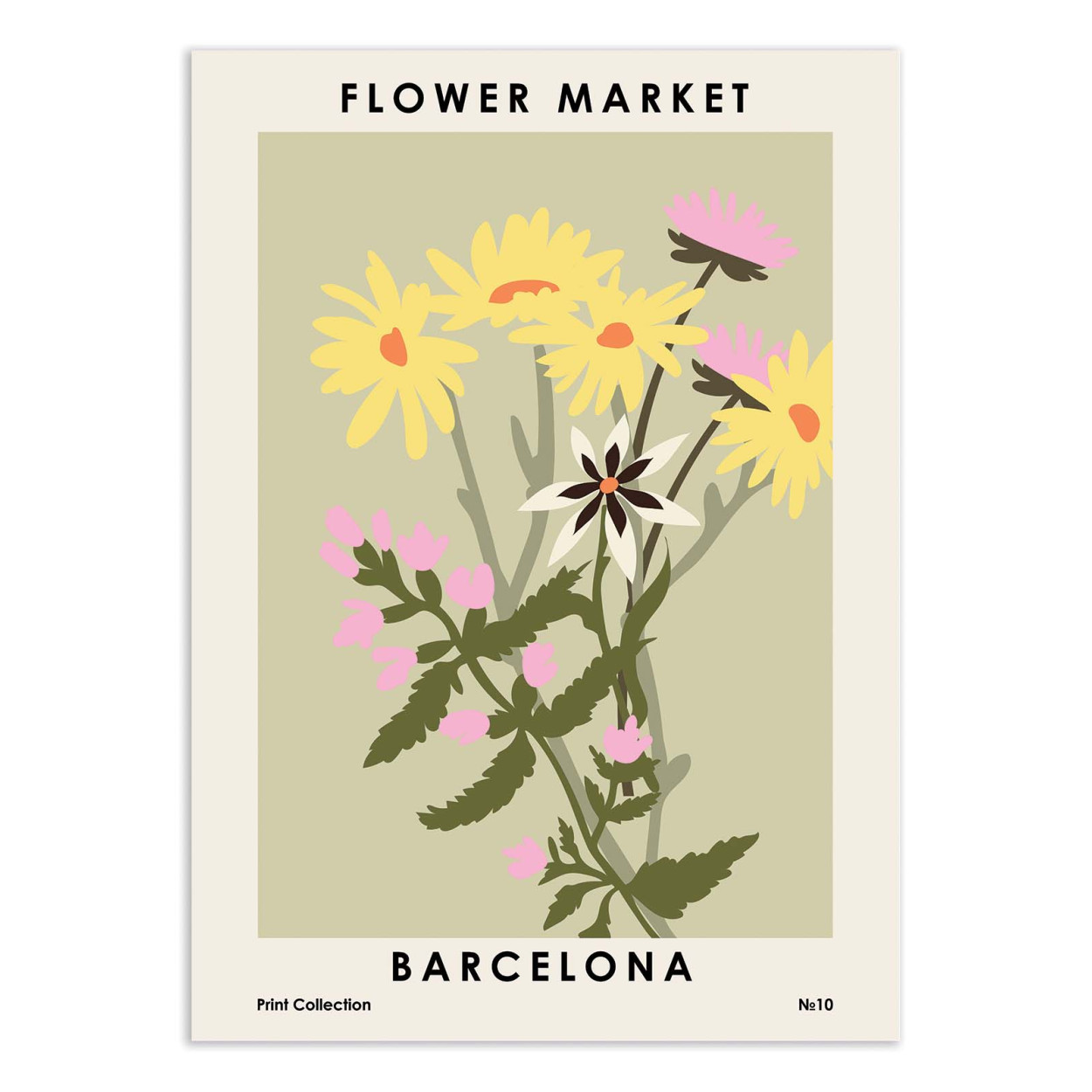 Affiche d'art - Flower Market Barcelona - NKTN, WALL EDITIONS
