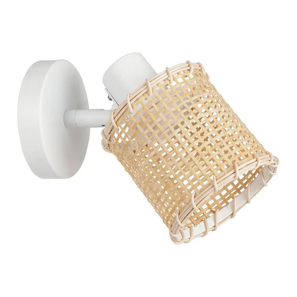 Applique spot bambou métal Mahina blanc, DECORATIE