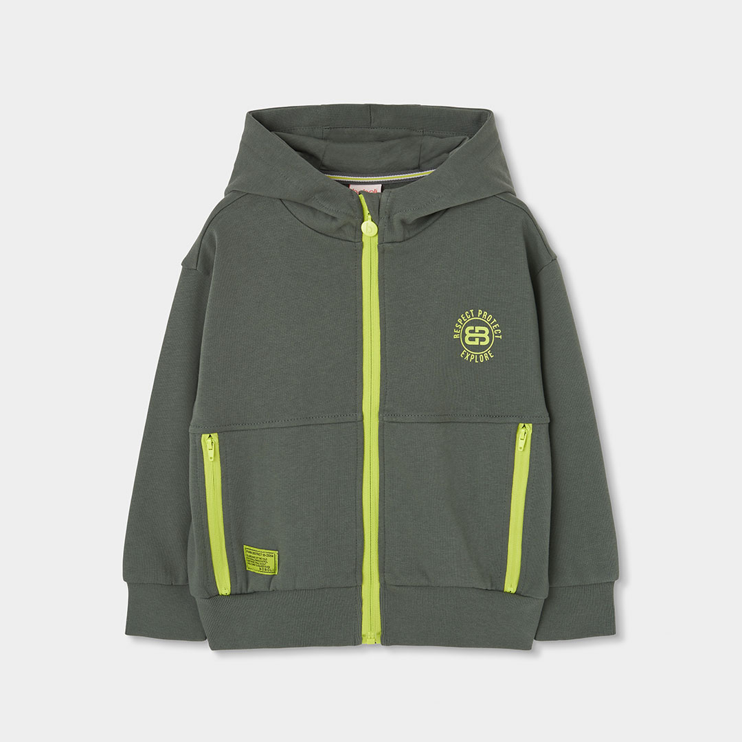 Veste garçon en molleton à capuche, BOBOLI
