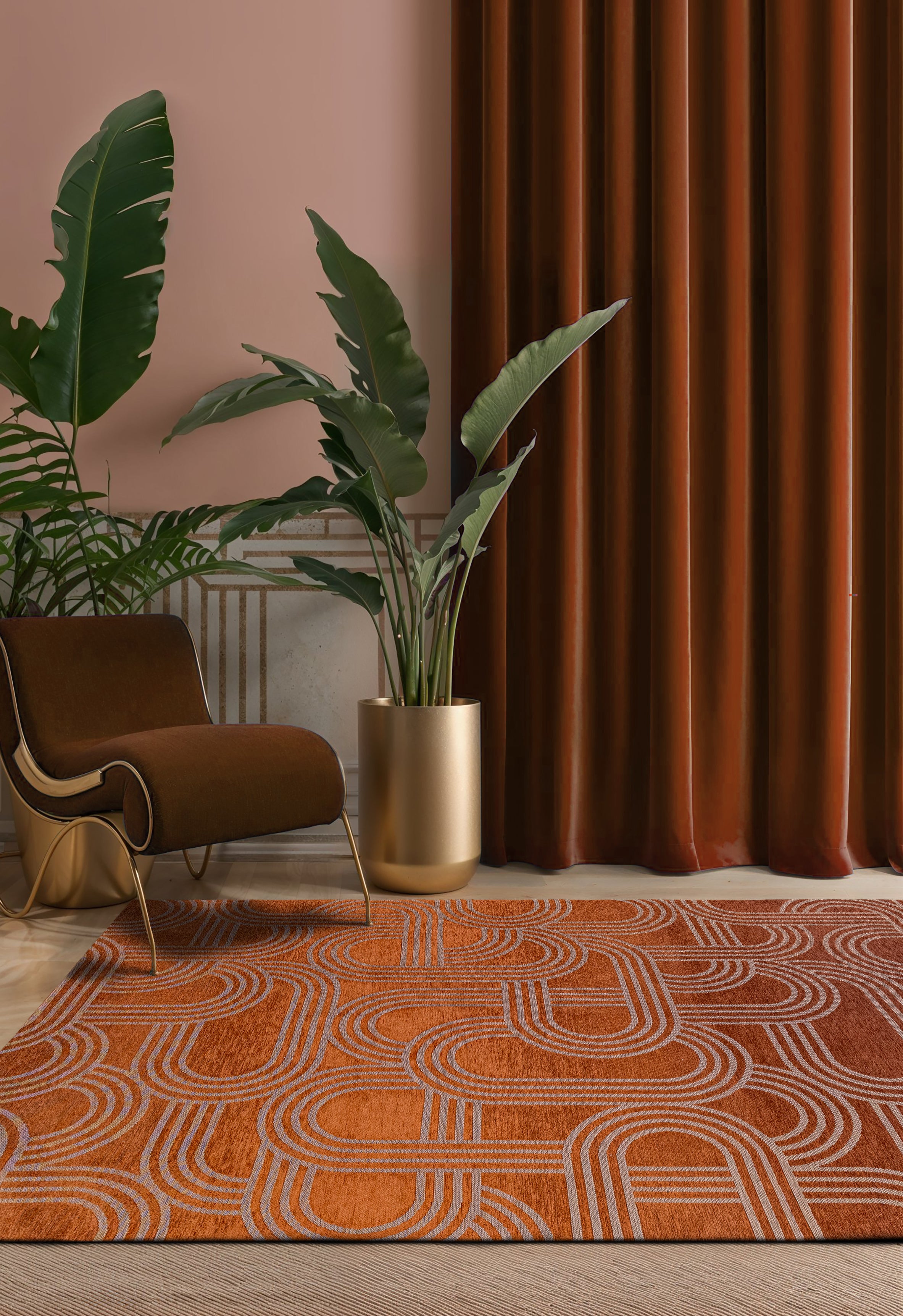 Tapis intérieur/extérieur moderne tissé plat FEVER, NOVATREND