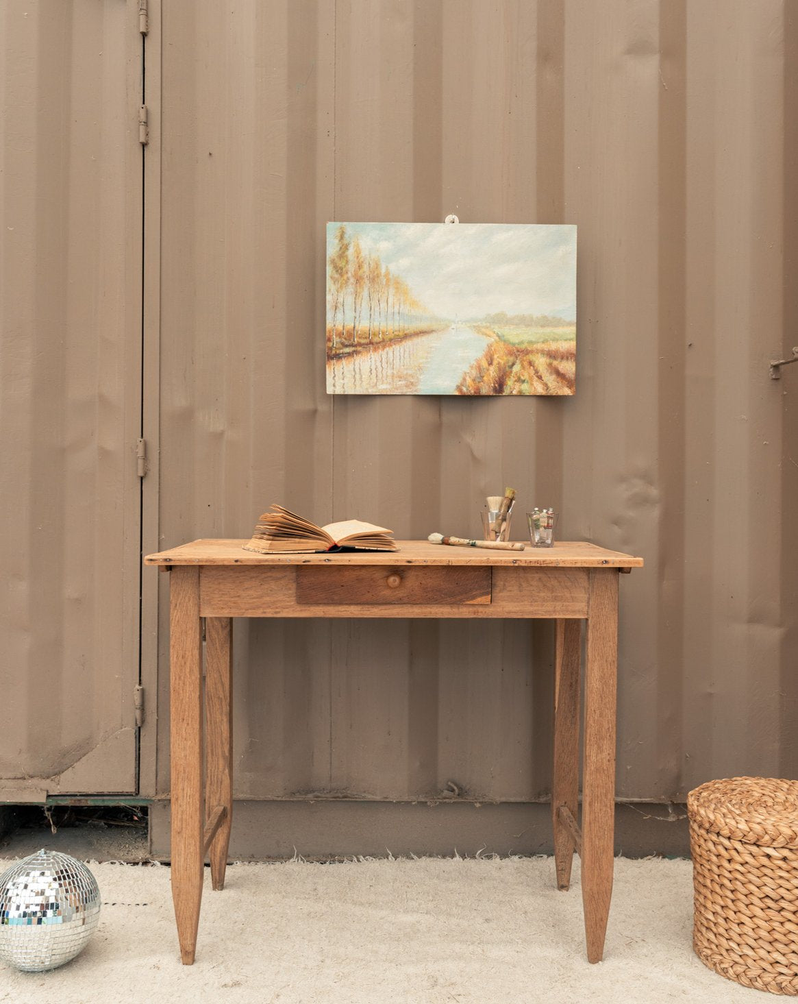 Bureau en chêne Edouard N°1086 - Bon état, DEBONGOUT