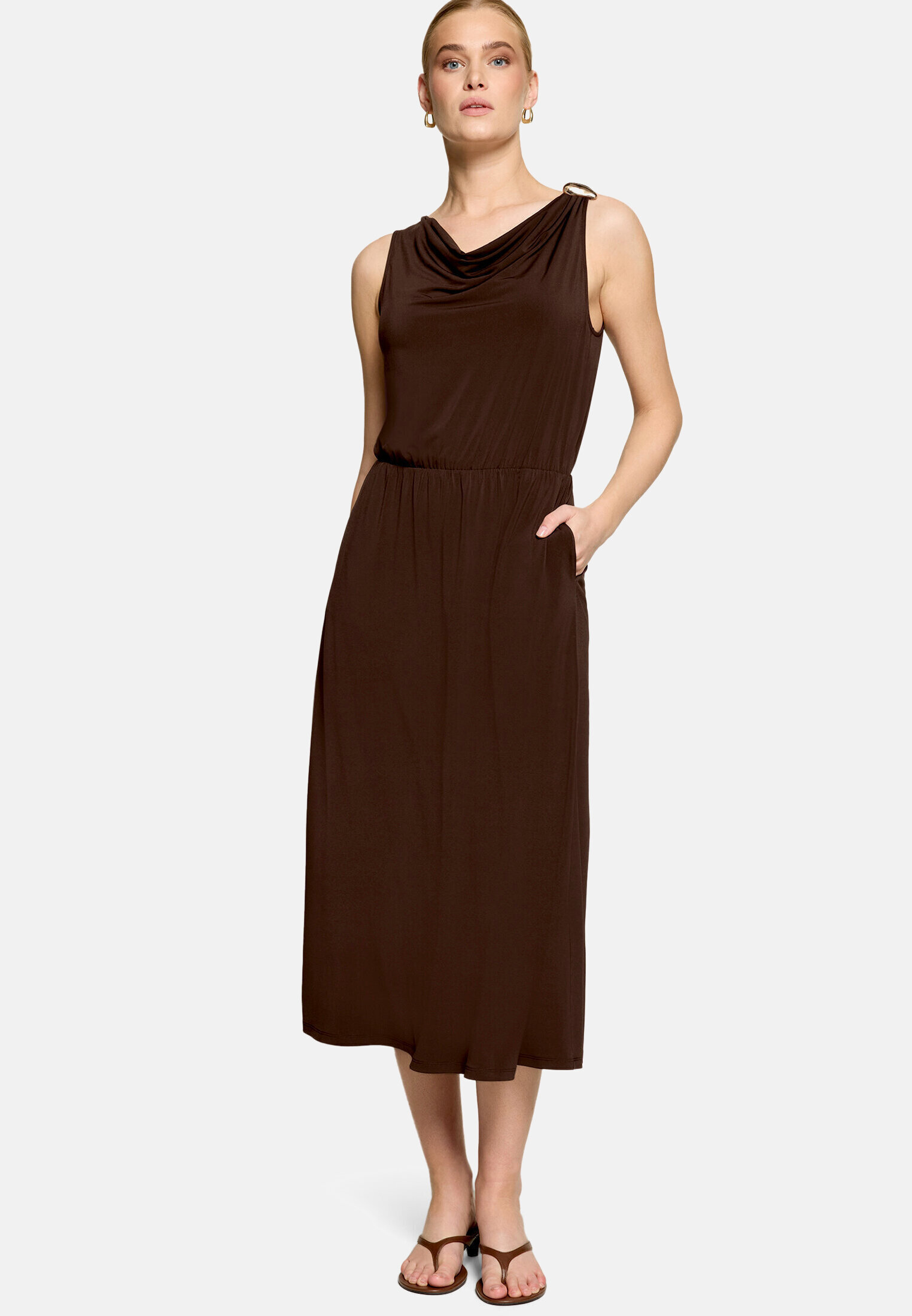 Robe longueur midi à boucle, ZERO