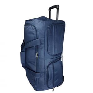 Lot De 2 Sacs De Voyage Pliables - 48x16x32 Cm - Polyester - Couleurs Bordeaux Et Bleu Marine - Sac à Main Avion, Sport, Week-end