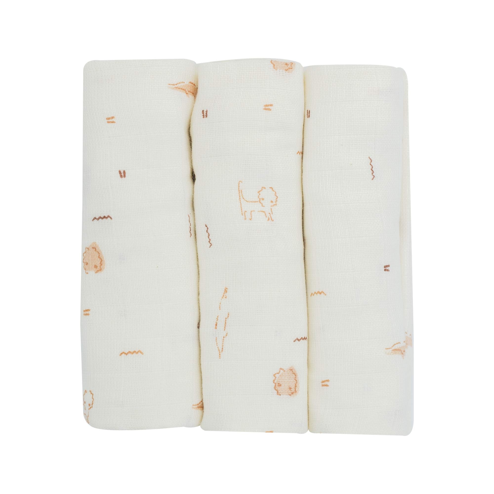 Lot de 3 langes 70x70cm - Tam-Tam, TROIS KILOS SEPT