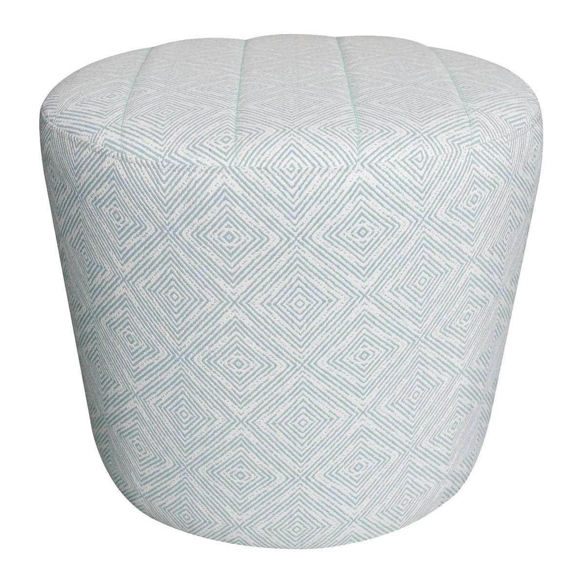Pouf en polyester et en coton, BLANC D’IVOIRE
