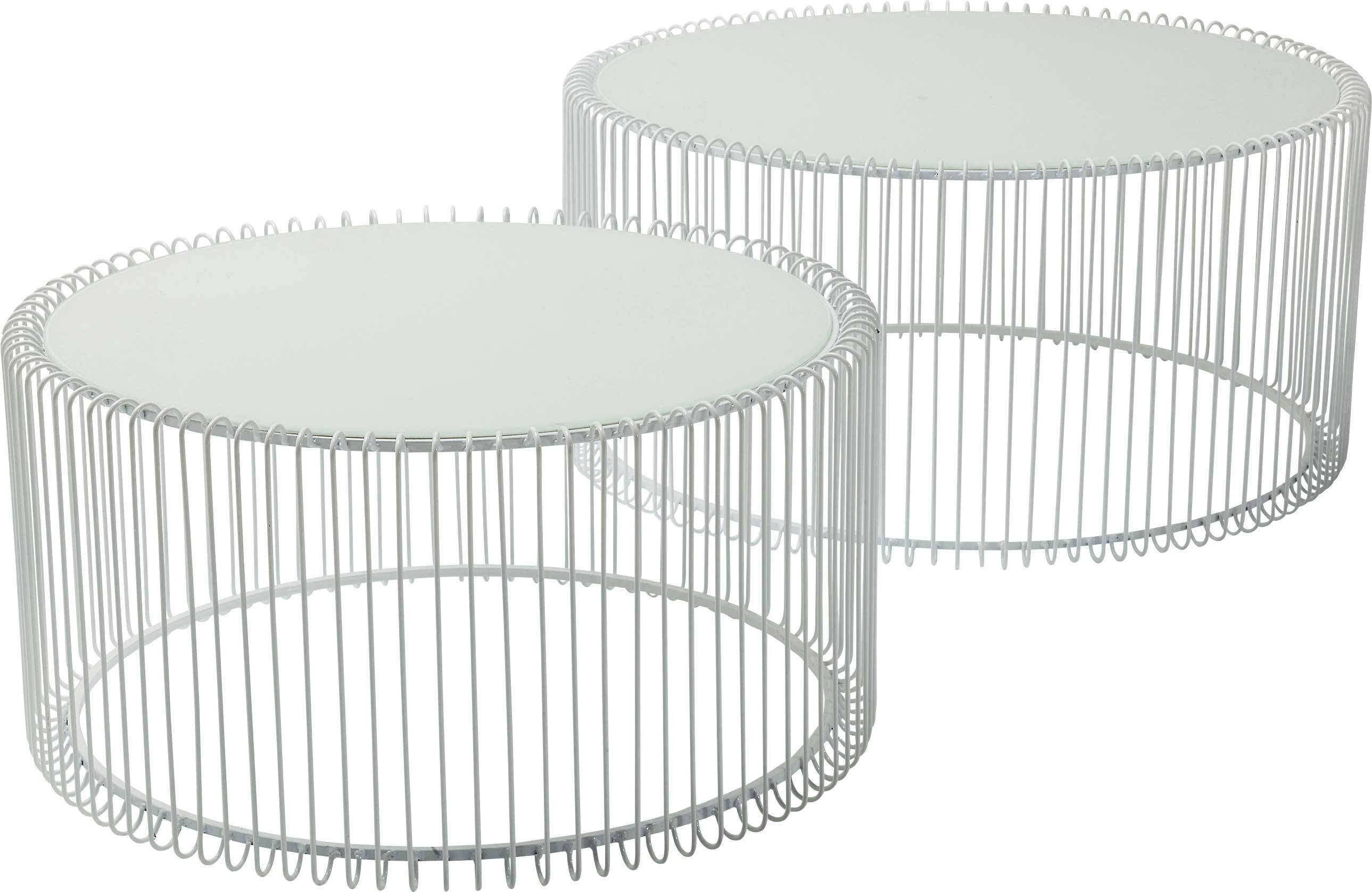 Lot de 2 tables basses rondes, WIRE, KARE DESIGN
