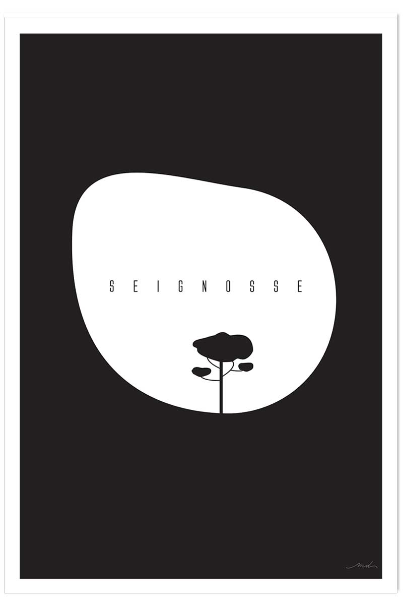 Affiche minimal seignosse, HEXOA