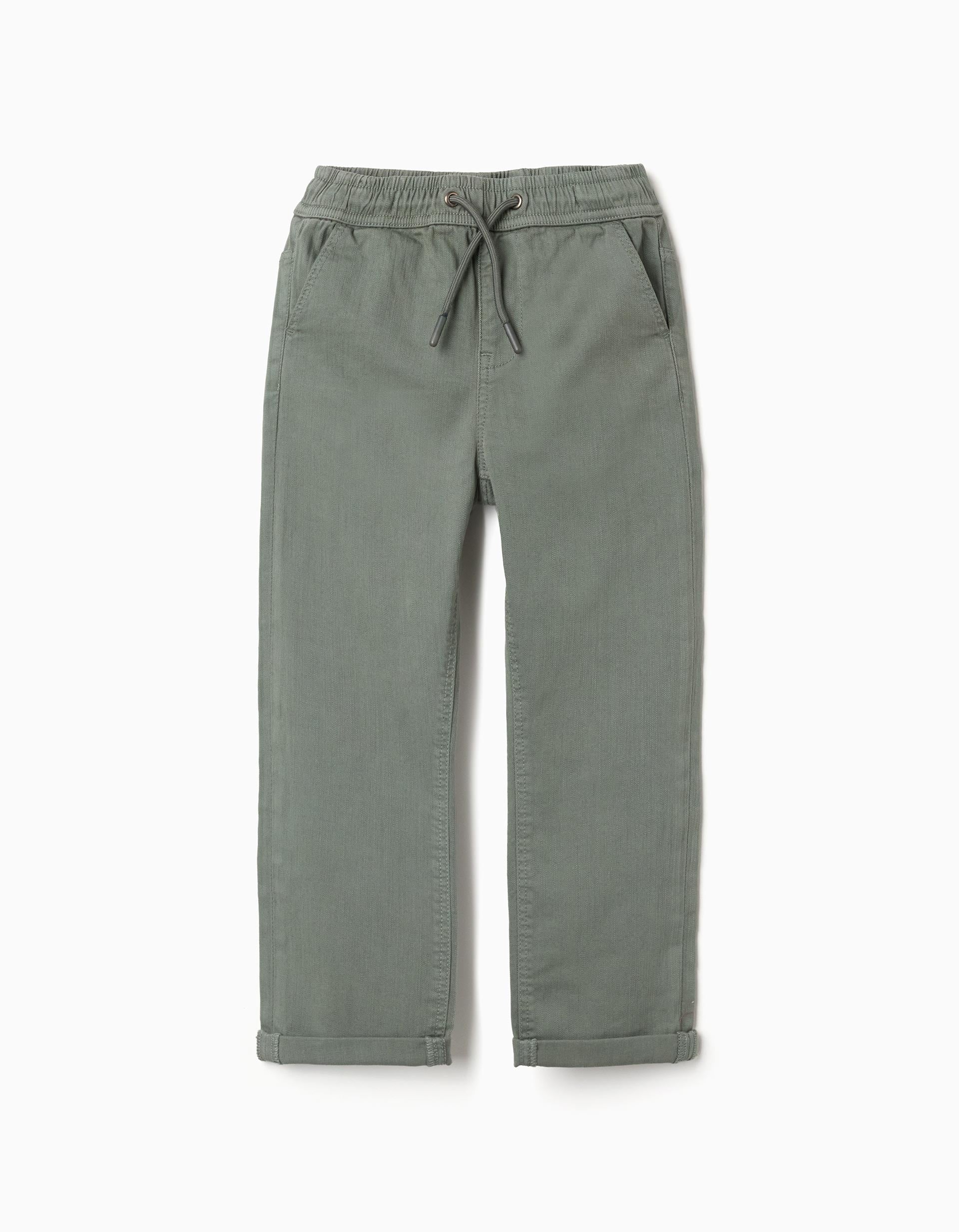 Pantalon en sergé ajusté avec cordon, ZIPPY
