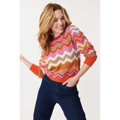 Pullover Jenifer, mehrfarbig, grafisches Muster DERHY