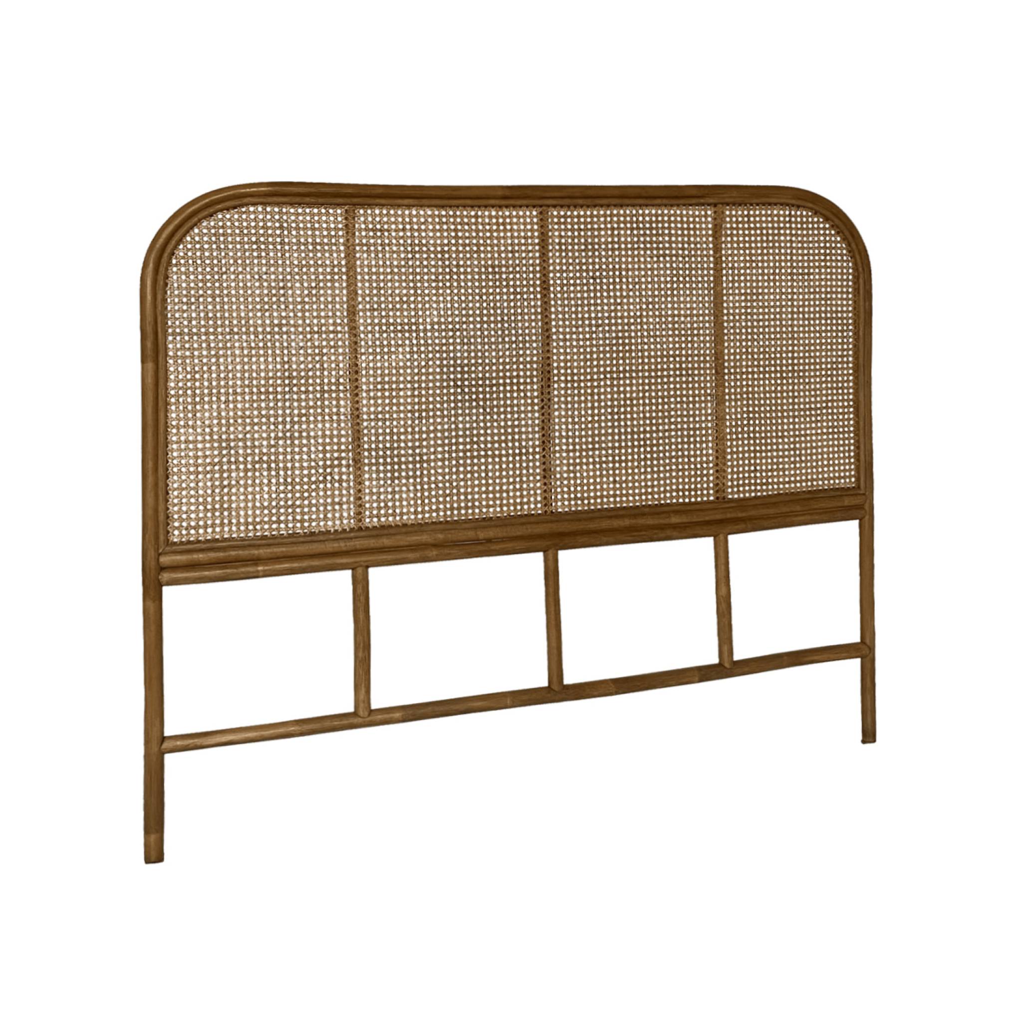 Tête de lit vintage rotin foncé et cannage SUMATRA, SWEEEK