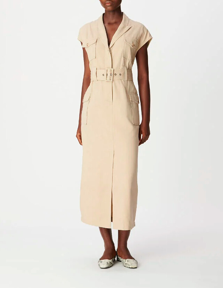Abito camicia senza maniche con cintura, IKKS
