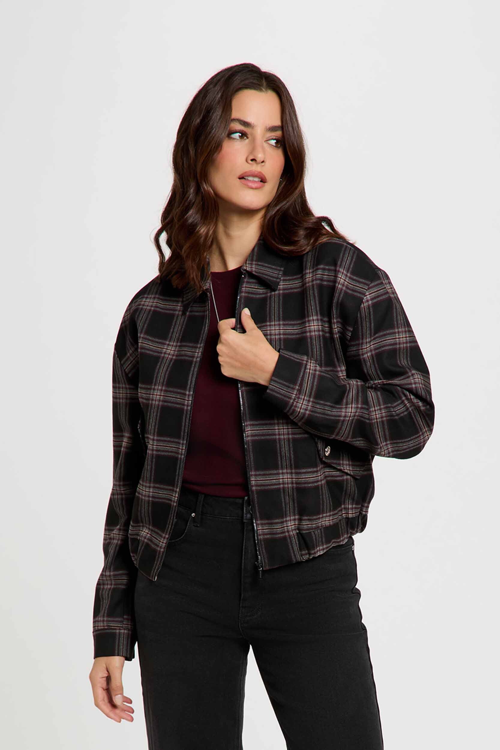 Blouson à carreaux, MORGAN