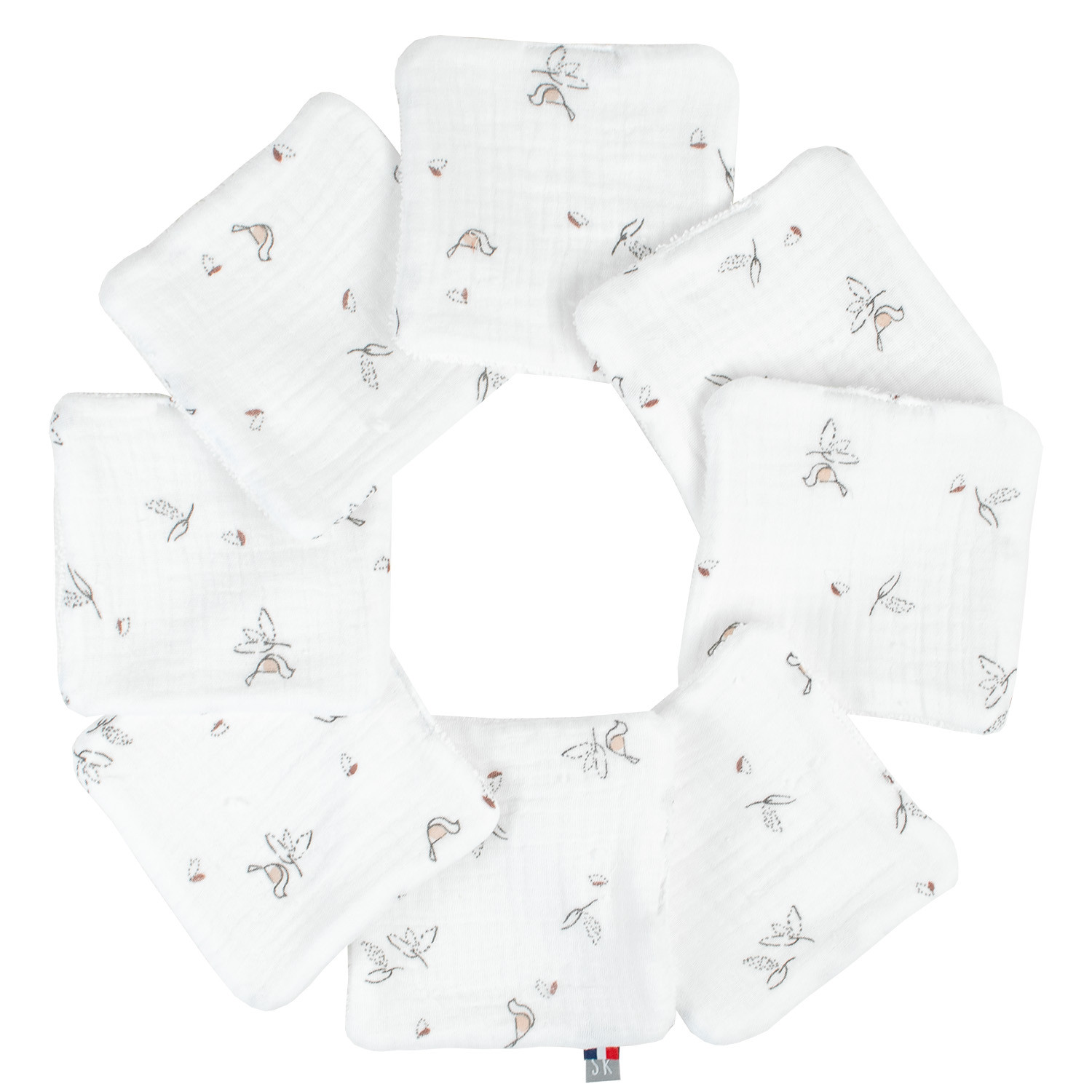 Lingettes bébé lavables 8 pièces, SEVIRA KIDS