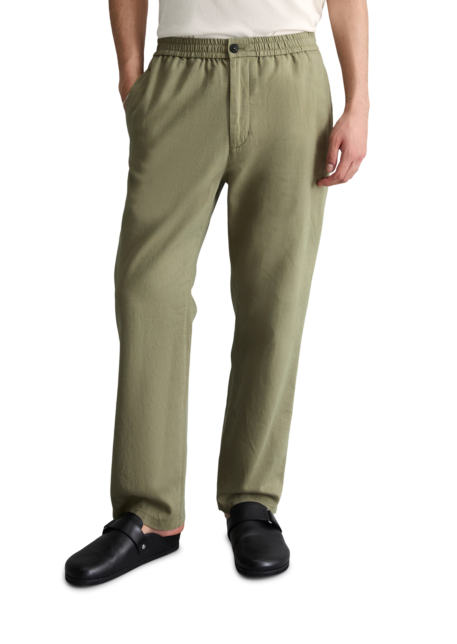 Pantalon modèle Malte relaxed en coton bio et en lin, MARC O’POLO DENIM