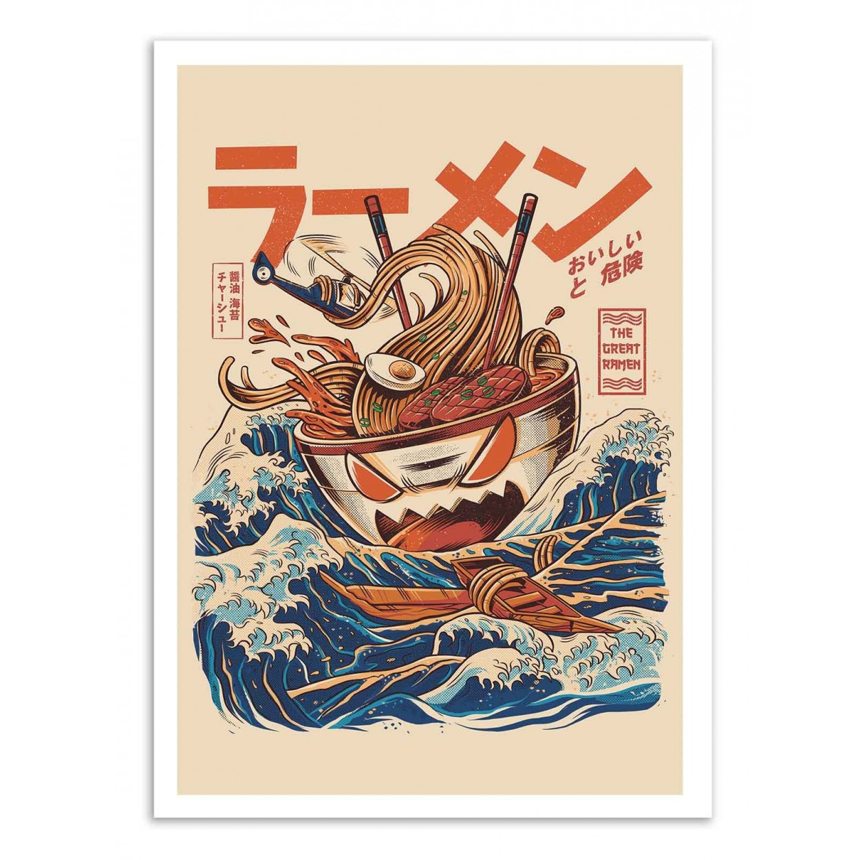 Affiche d'art - Great Ramen off Kanagawa - Ilustrata, WALL EDITIONS