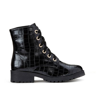 Recycled Mock Croc Ankle Boots LA REDOUTE COLLECTIONS
