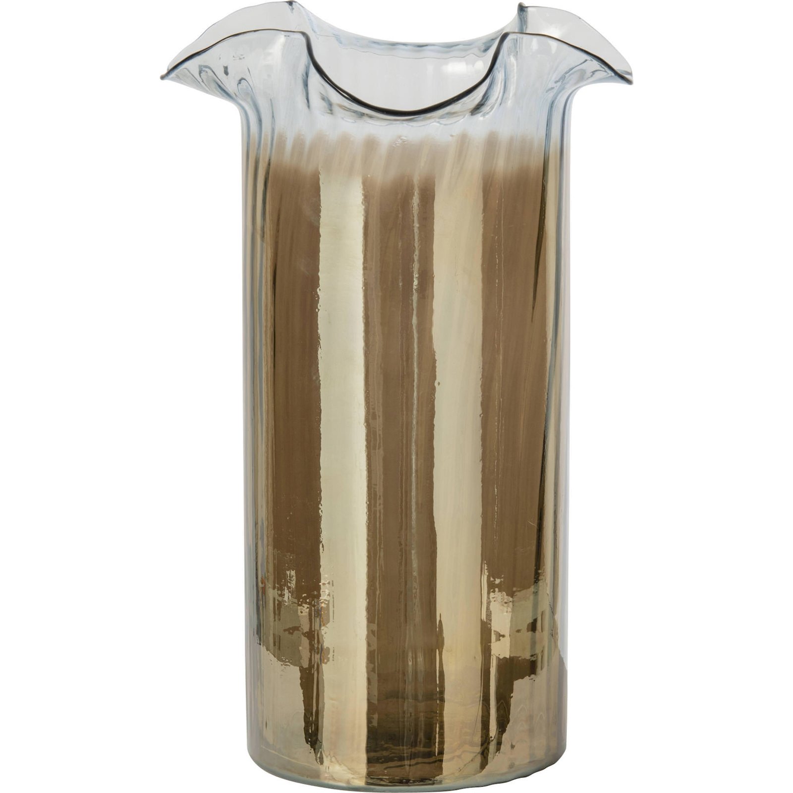 Vase cylindrique ondulé en verre, RECOLLECTION