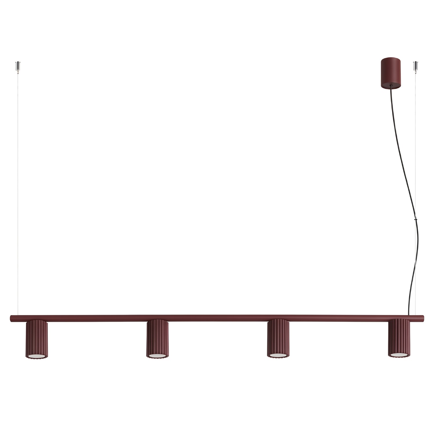 Lustre Aluminium Bourgogne GU10 4 Karbon, EDEN