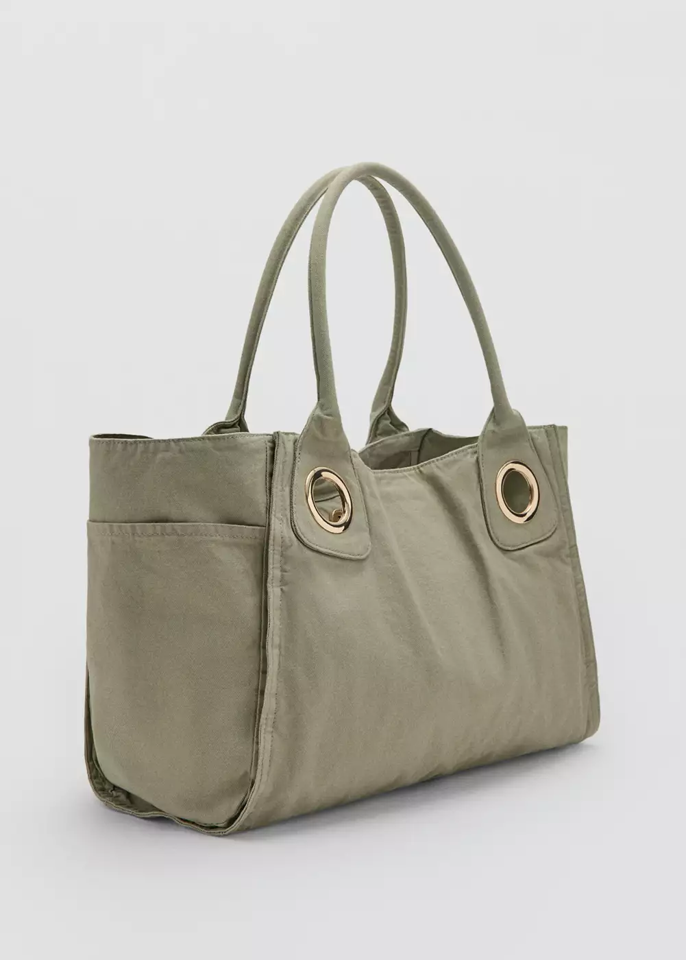 Sac en toile à œillets, MANGO
