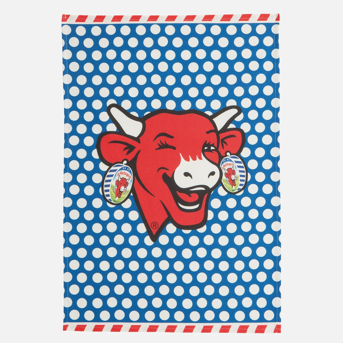 Torchon imprimé LA VACHE QUI RIT POP BLEU, COUCKE