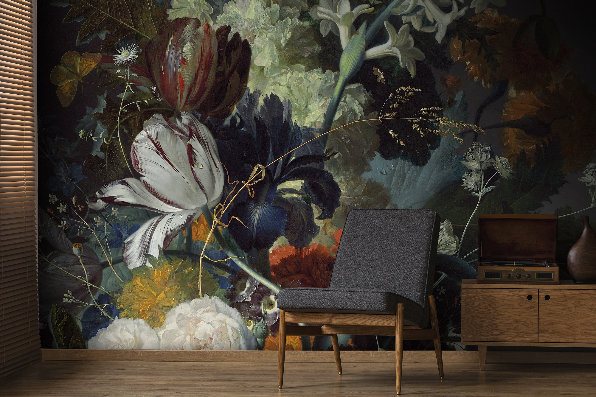 Papier peint panoramique Fleurs luxuriantes Aliénor, ART FOR THE HOME