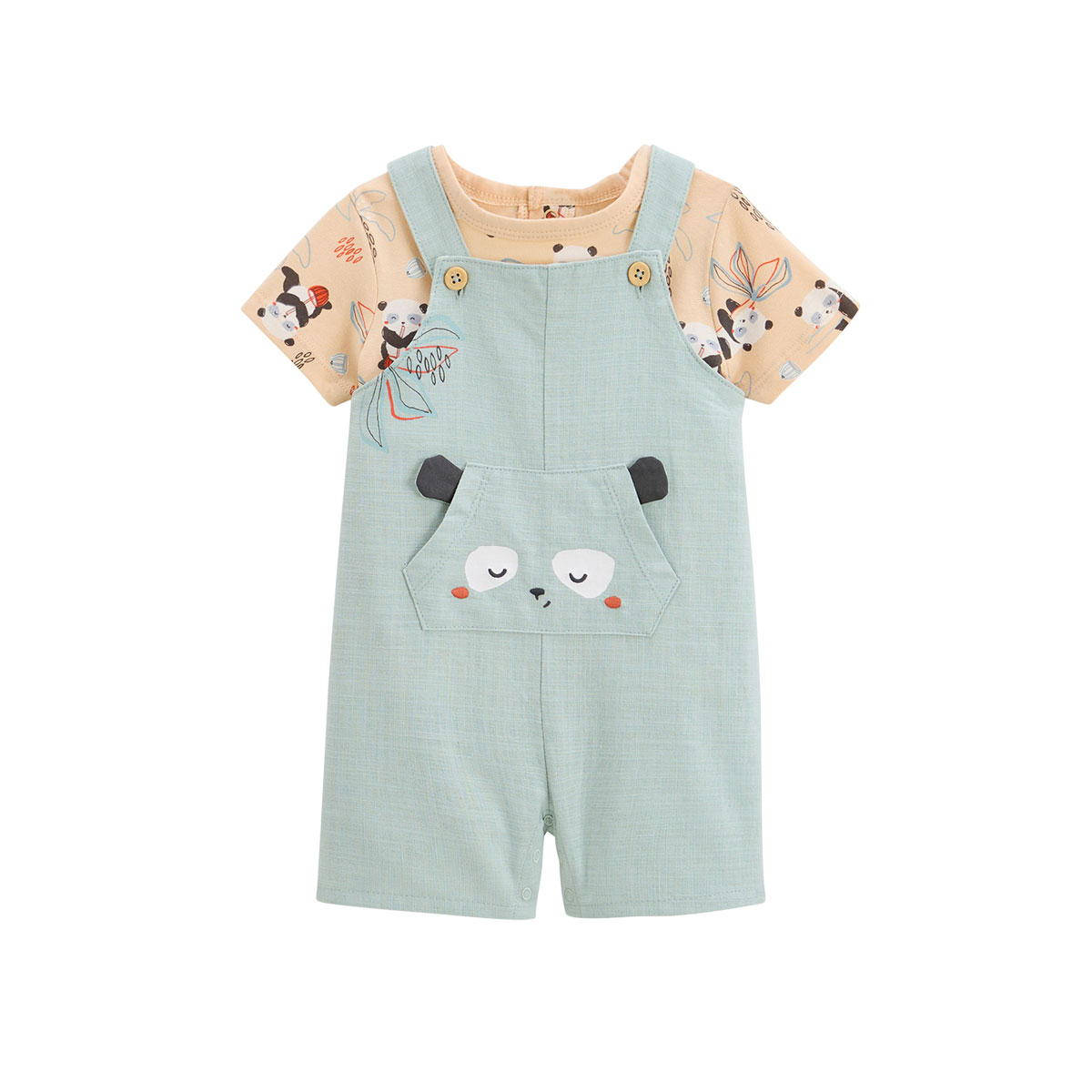 Ensemble salopette bébé et t-shirt Bento, PETIT BEGUIN