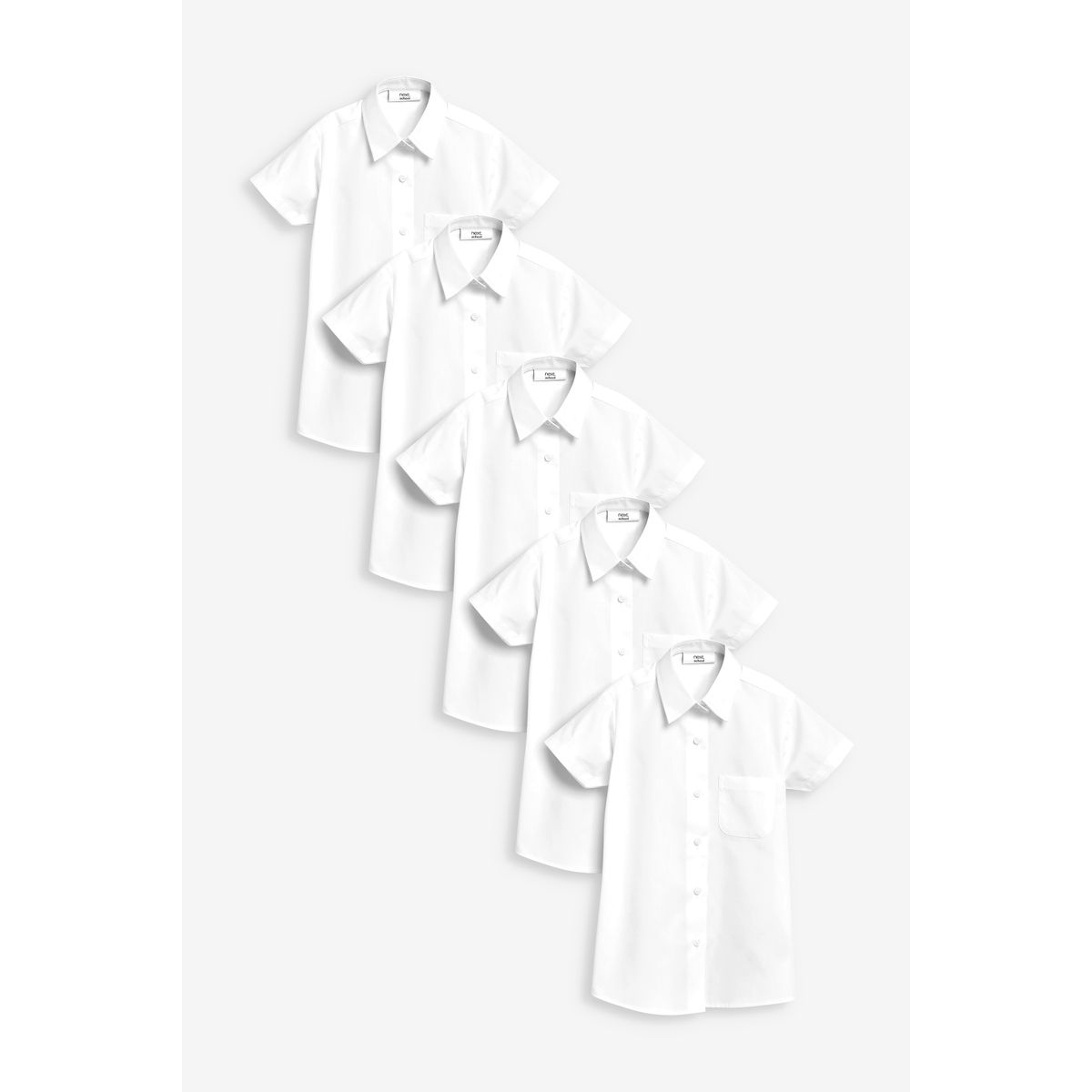 5 chemises à manches longues - coupe slim, NEXT