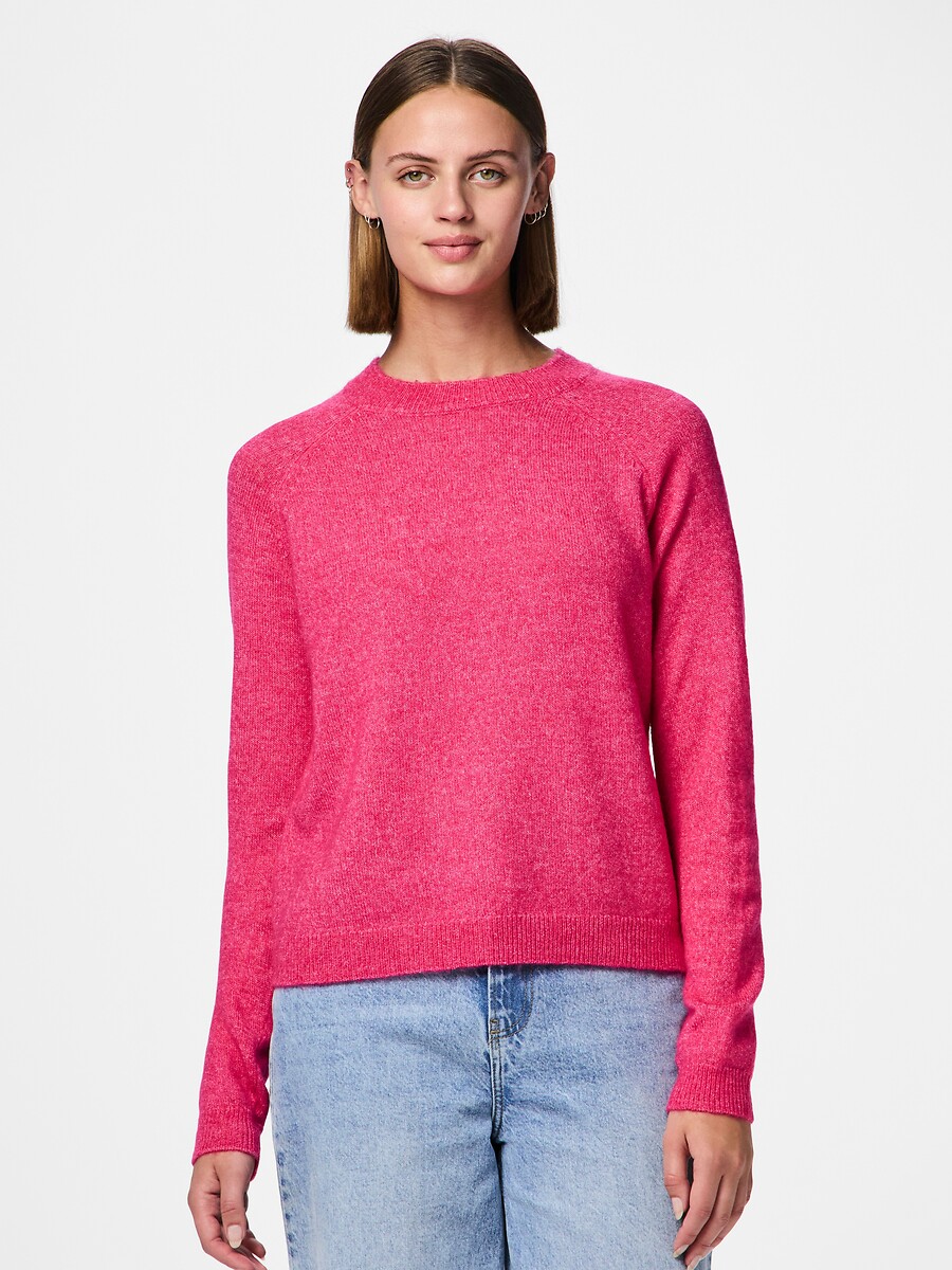 Pull en maille mousseuse, col rond, PIECES