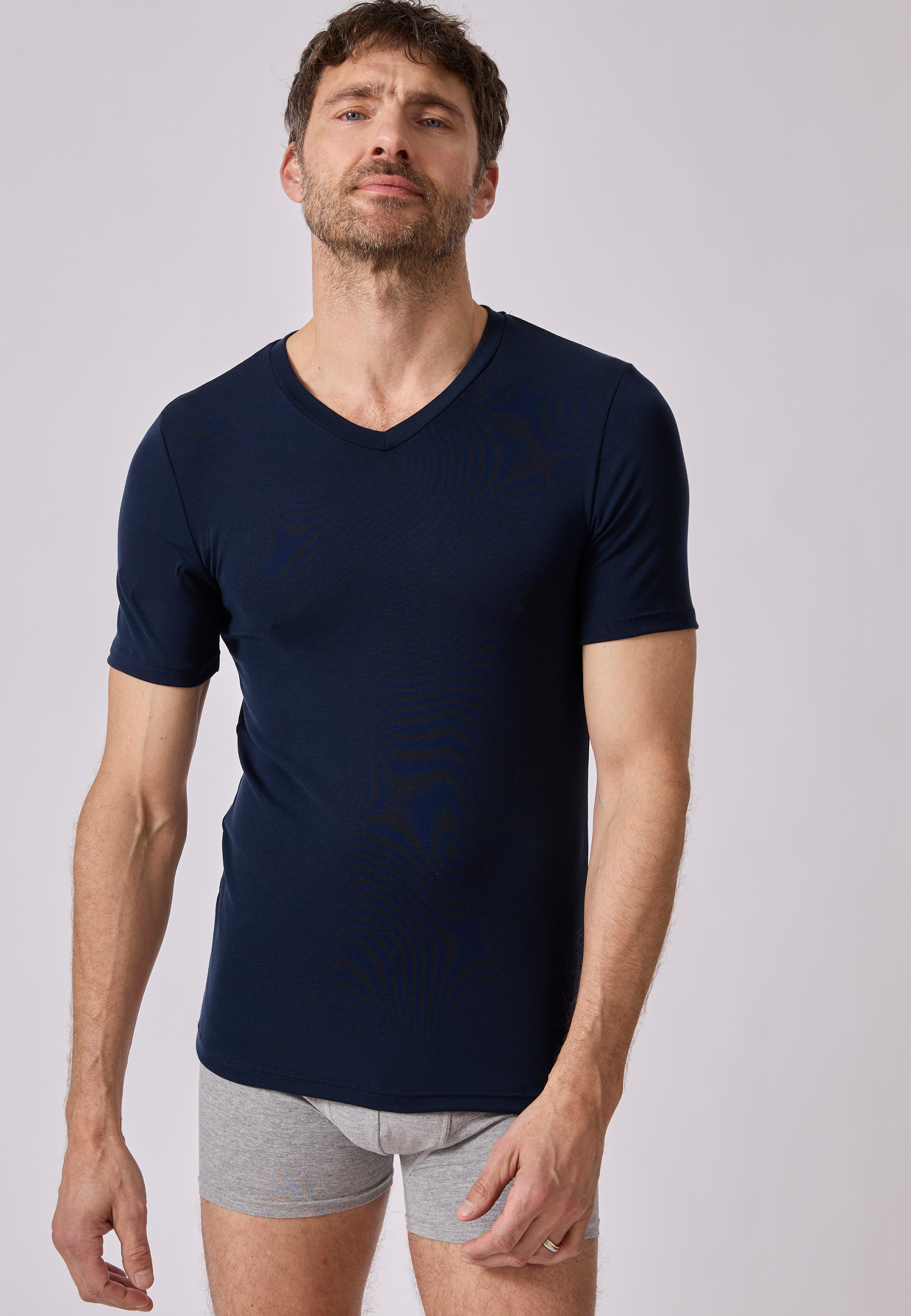 T-shirt col V manches courtes fine côte Thermolactyl Sensitive, DAMART