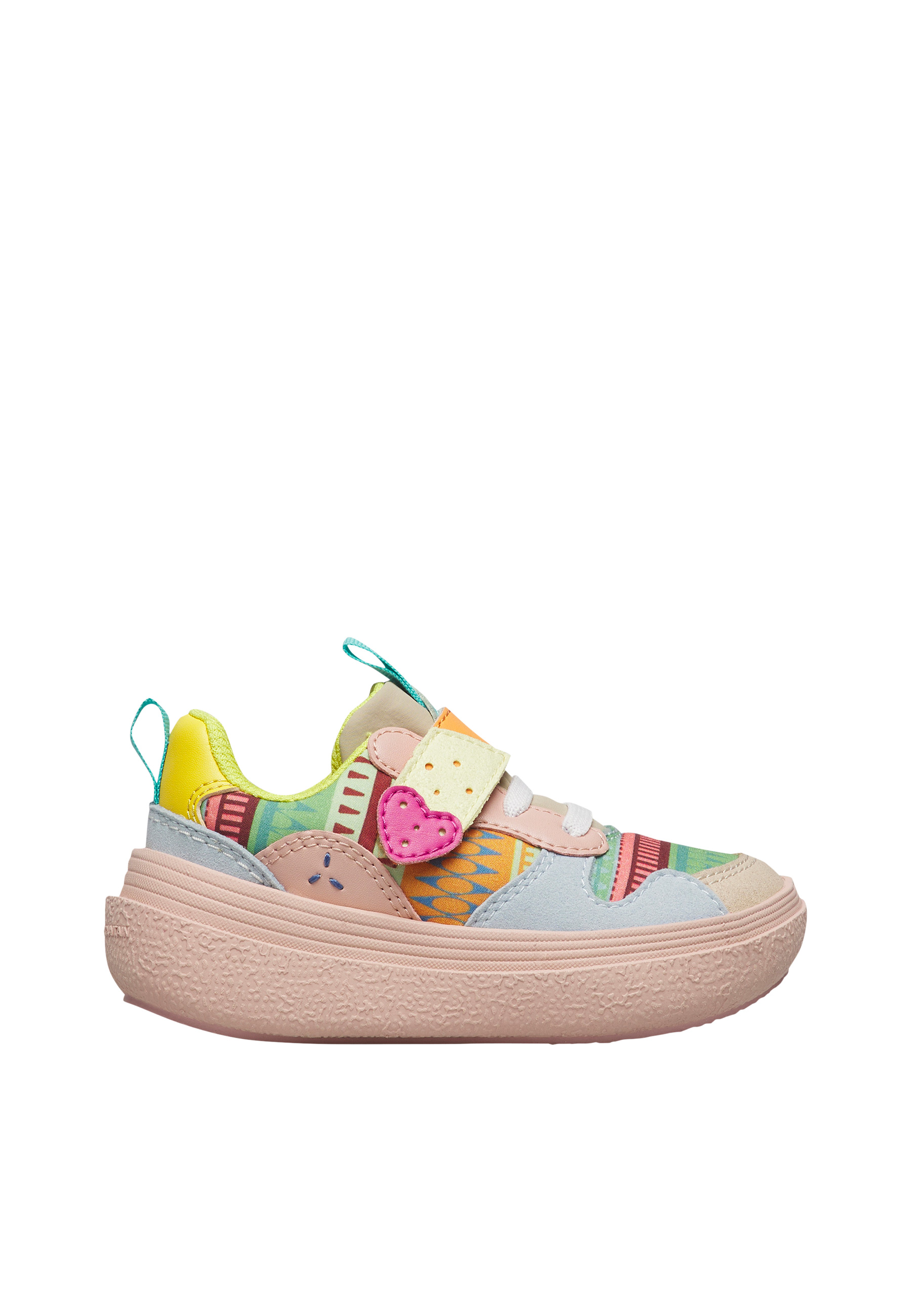 Sneakers en simili cuir et tissu technique YUI JUNIOR VL., NATURINO