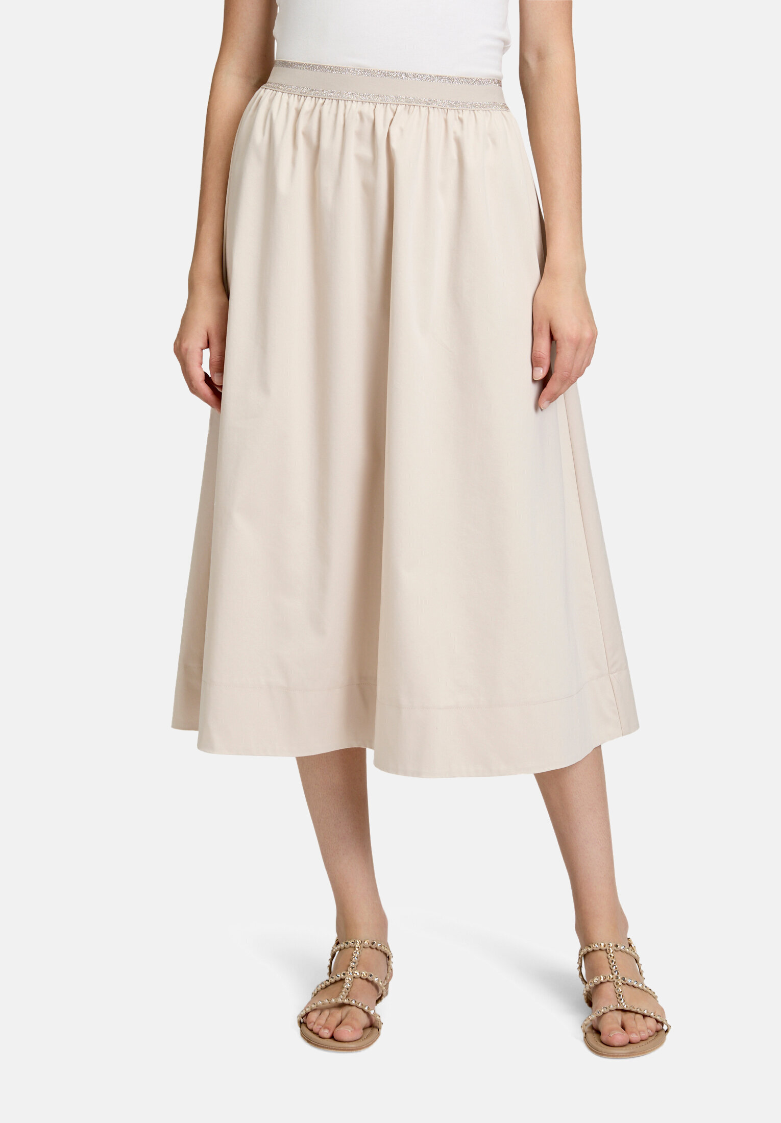 Jupe longueur midi à taille élastique, BETTY & CO