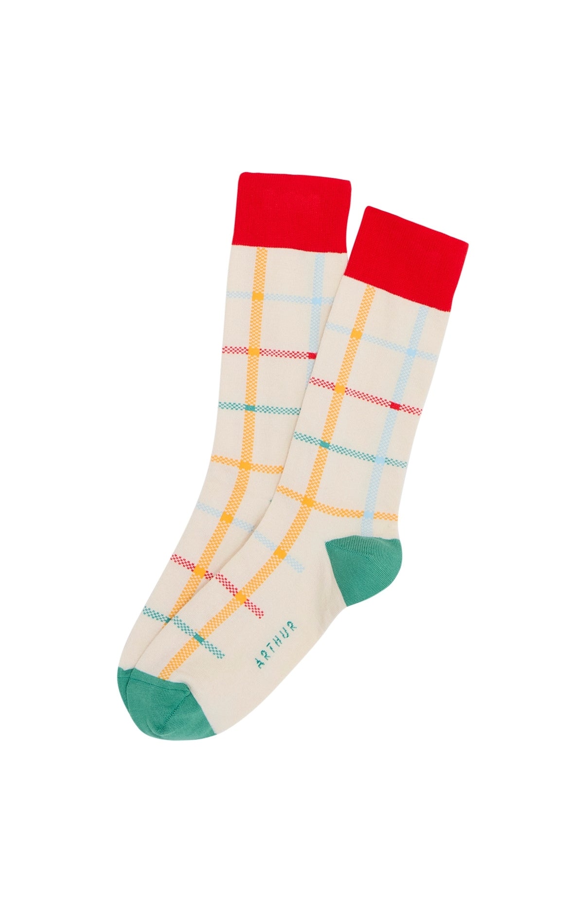 Chaussettes en coton imprimé Cleveland Beige, ARTHUR