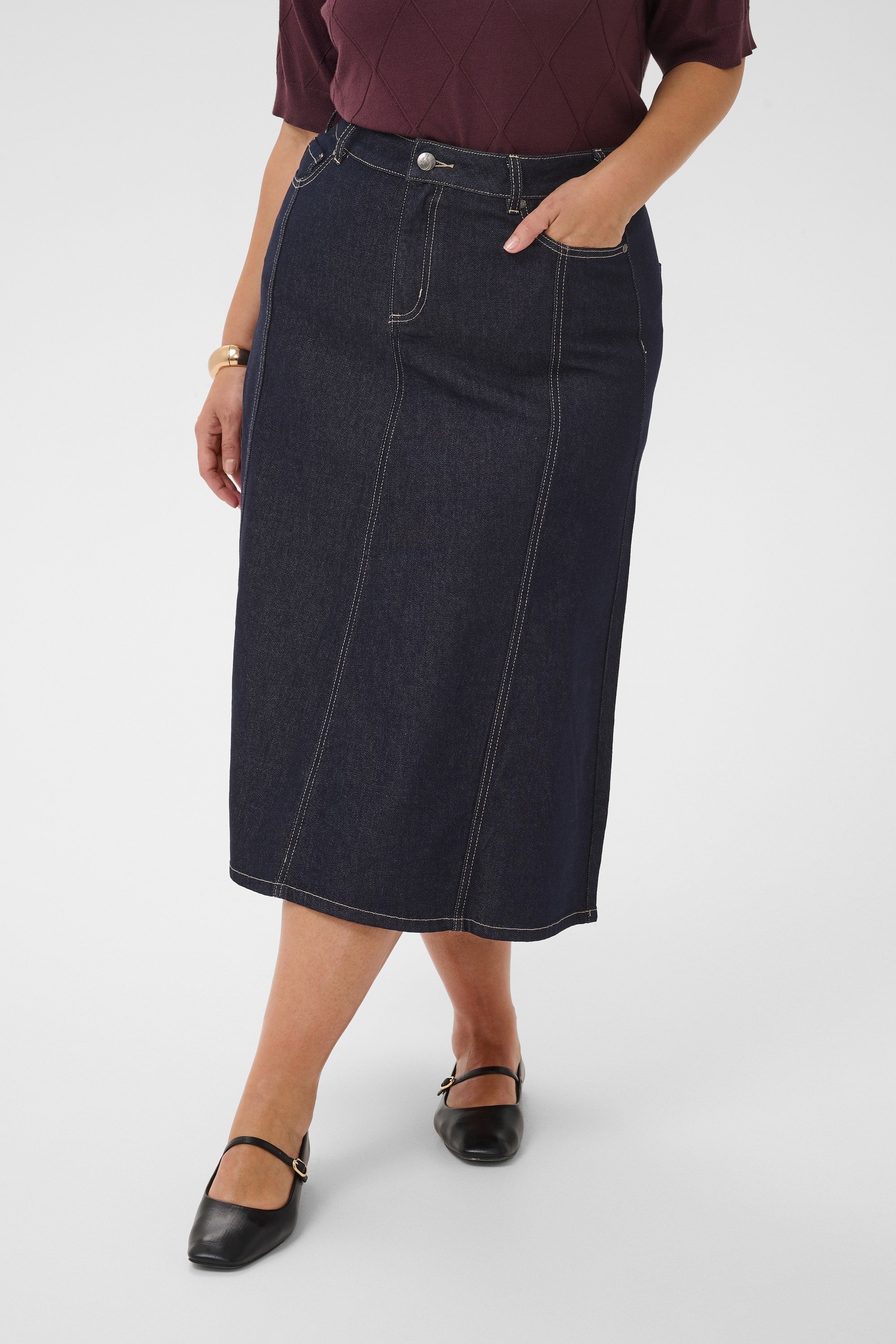 Jupe en jean, KAFFE CURVE