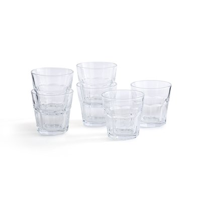 Set van 6 waterbekers in gefacetteerd glas , Faceta LA REDOUTE INTERIEURS