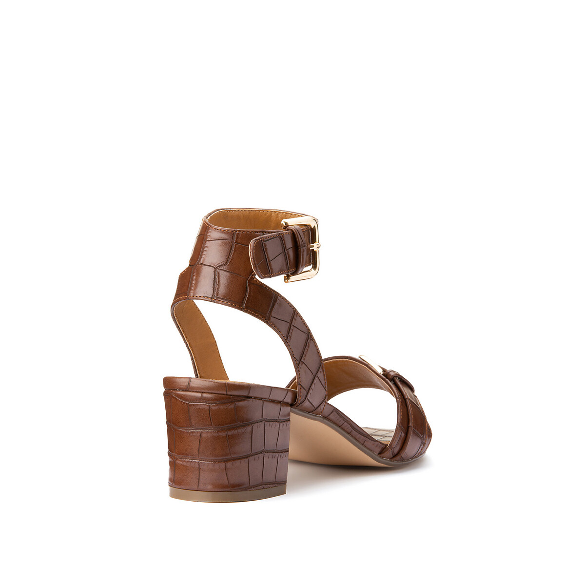 Recycled Wide Fit Sandals with Mock Croc Look