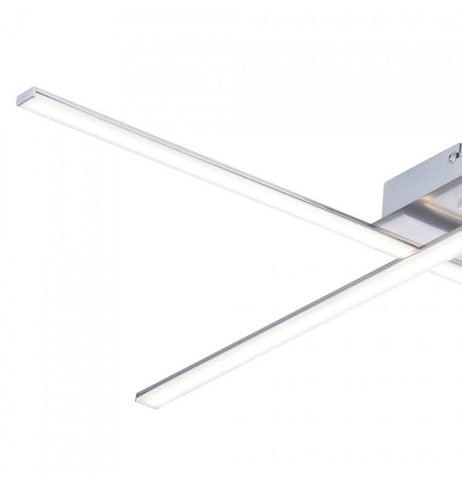 Plafonnier LED 4 bras nickel mat - YUNA, KOSILUM