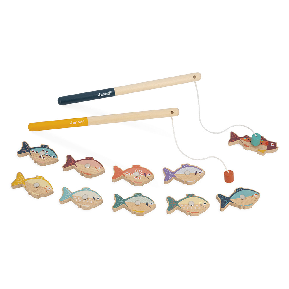 Jeu De Pêche À La Ligne En Bois, JANOD