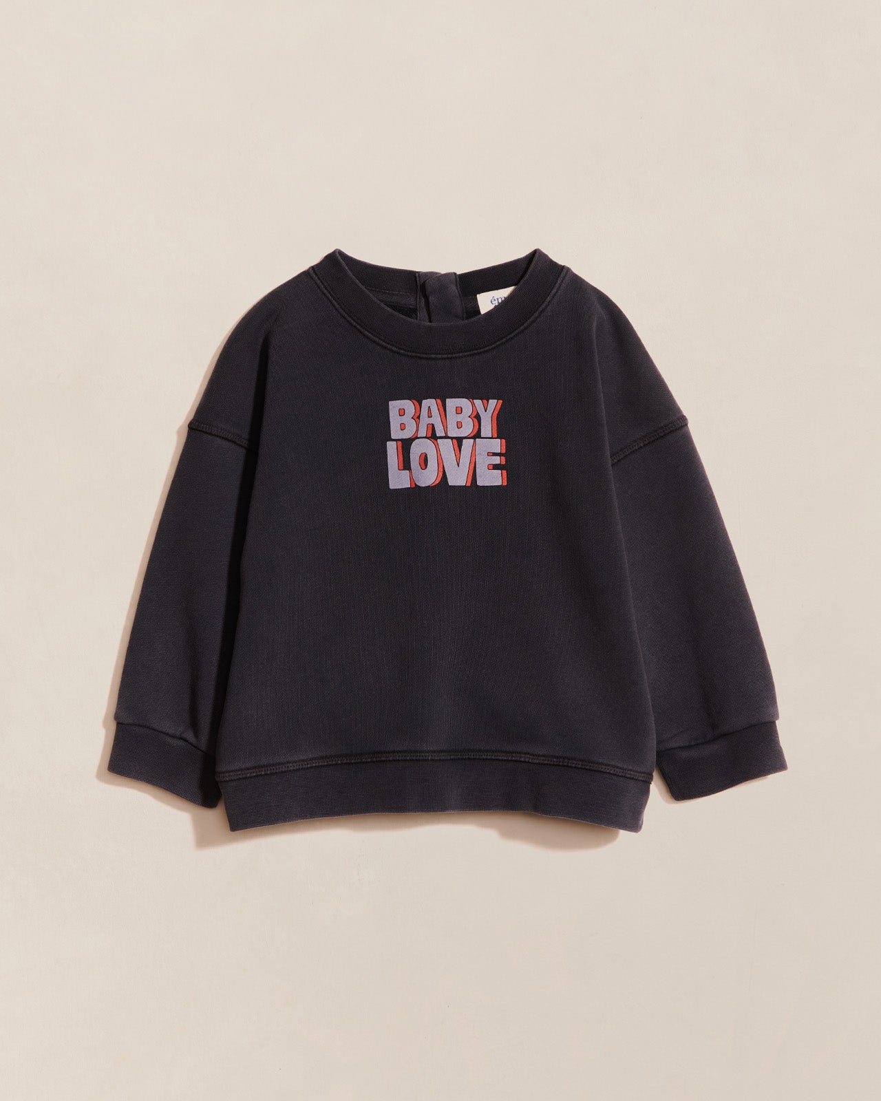 Sweat en coton bio garment dye, LOVE GARMENT, EMOI EMOI