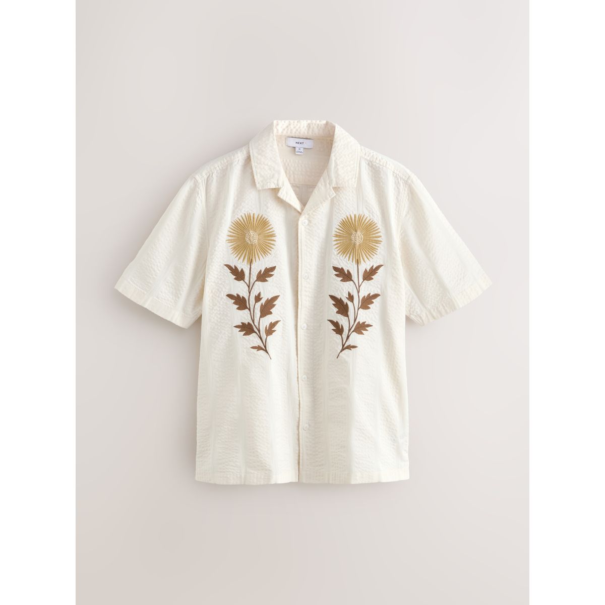 Chemise à broderie florale texturée, NEXT