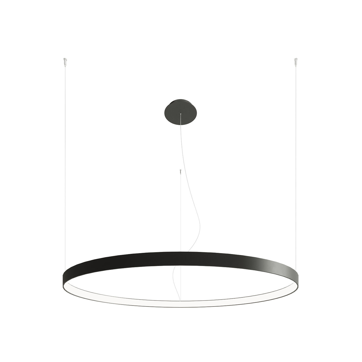 Lustre Aluminium Noir LED 1 Rio, EDEN