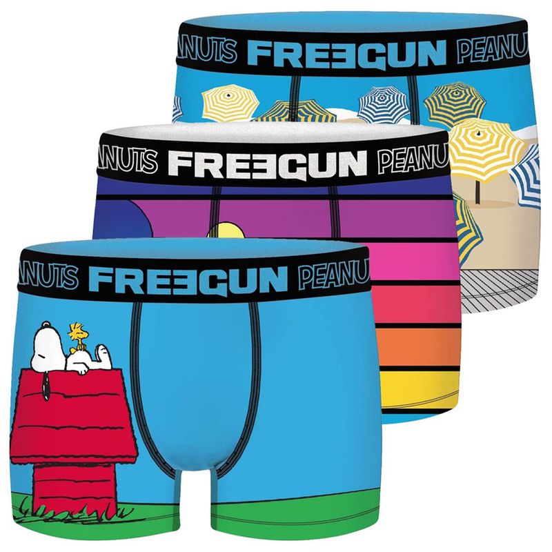 Lot de 3 FREEGUN Calecon Boxer Homme Microfibre