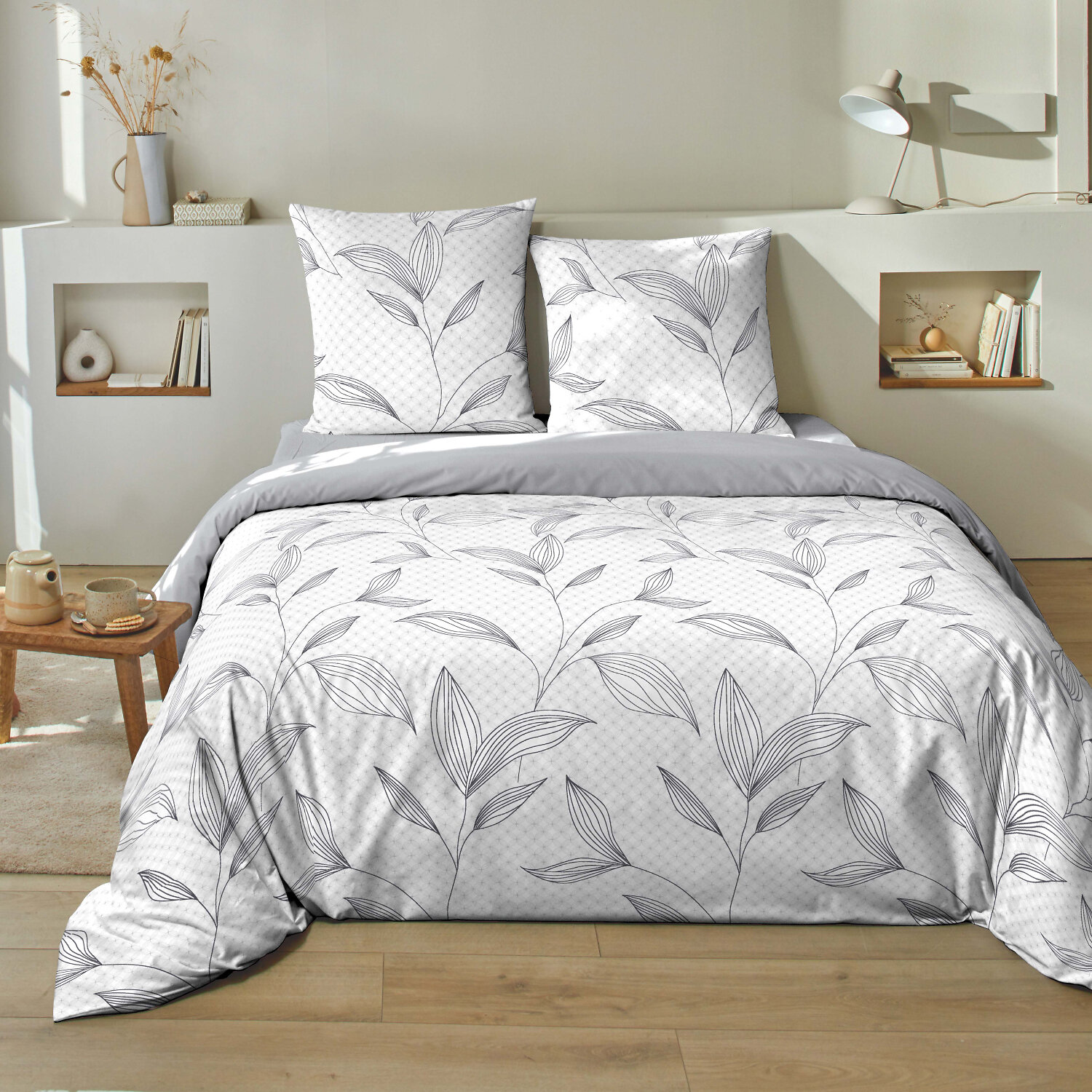 Parure housse de couette 100% coton, Mikano, C DESIGN HOME TEXTILE