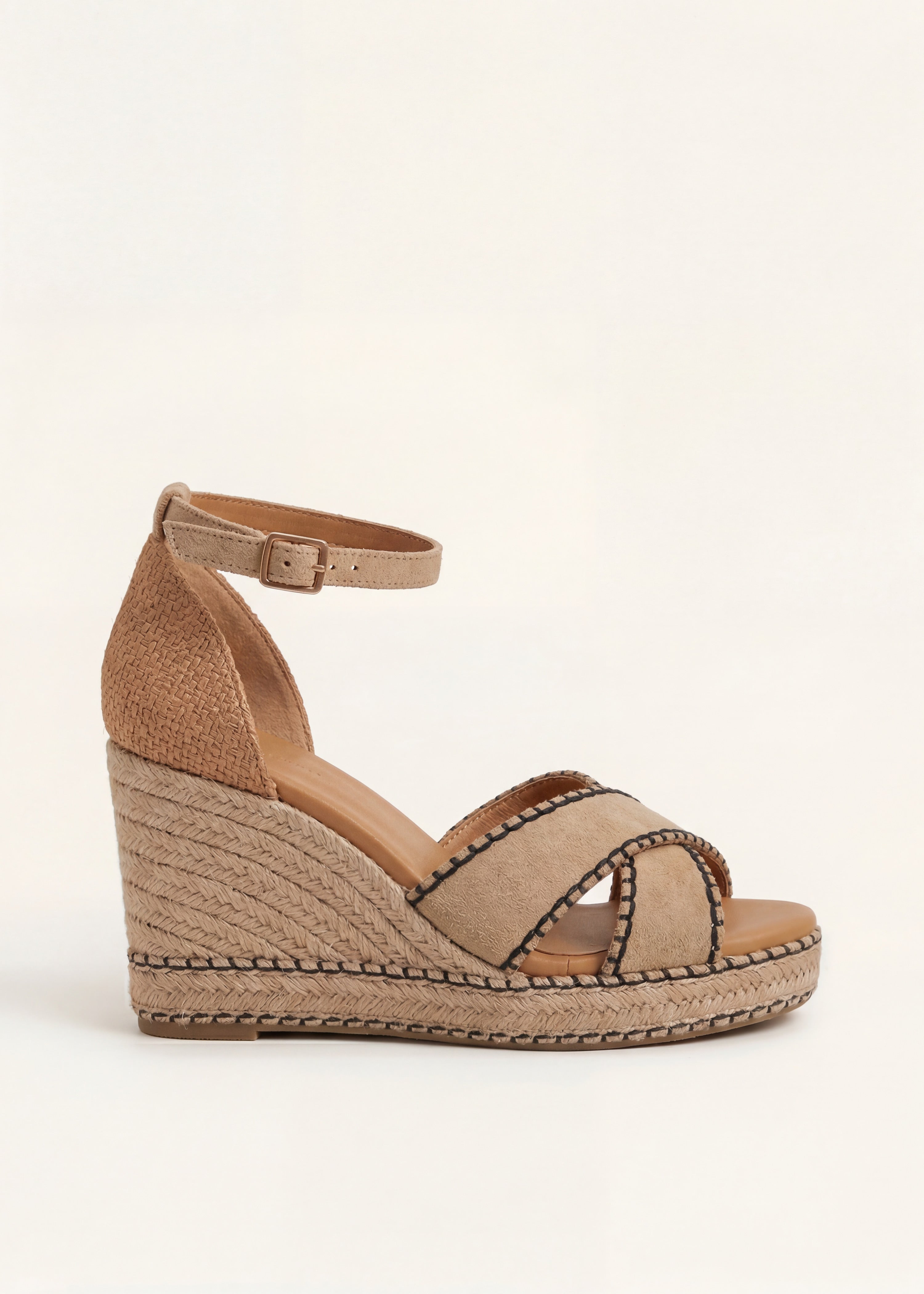 Espadrilles à talons compensés, LA FEE MARABOUTEE
