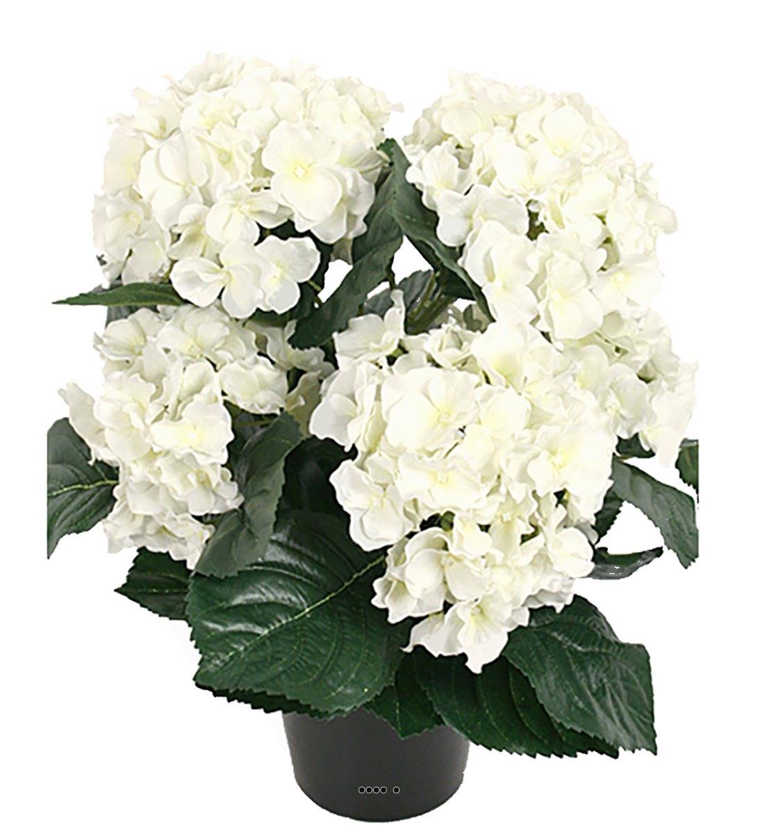Hortensia en pot artificiel lesté H 40 cm, ARTIFICIELLES