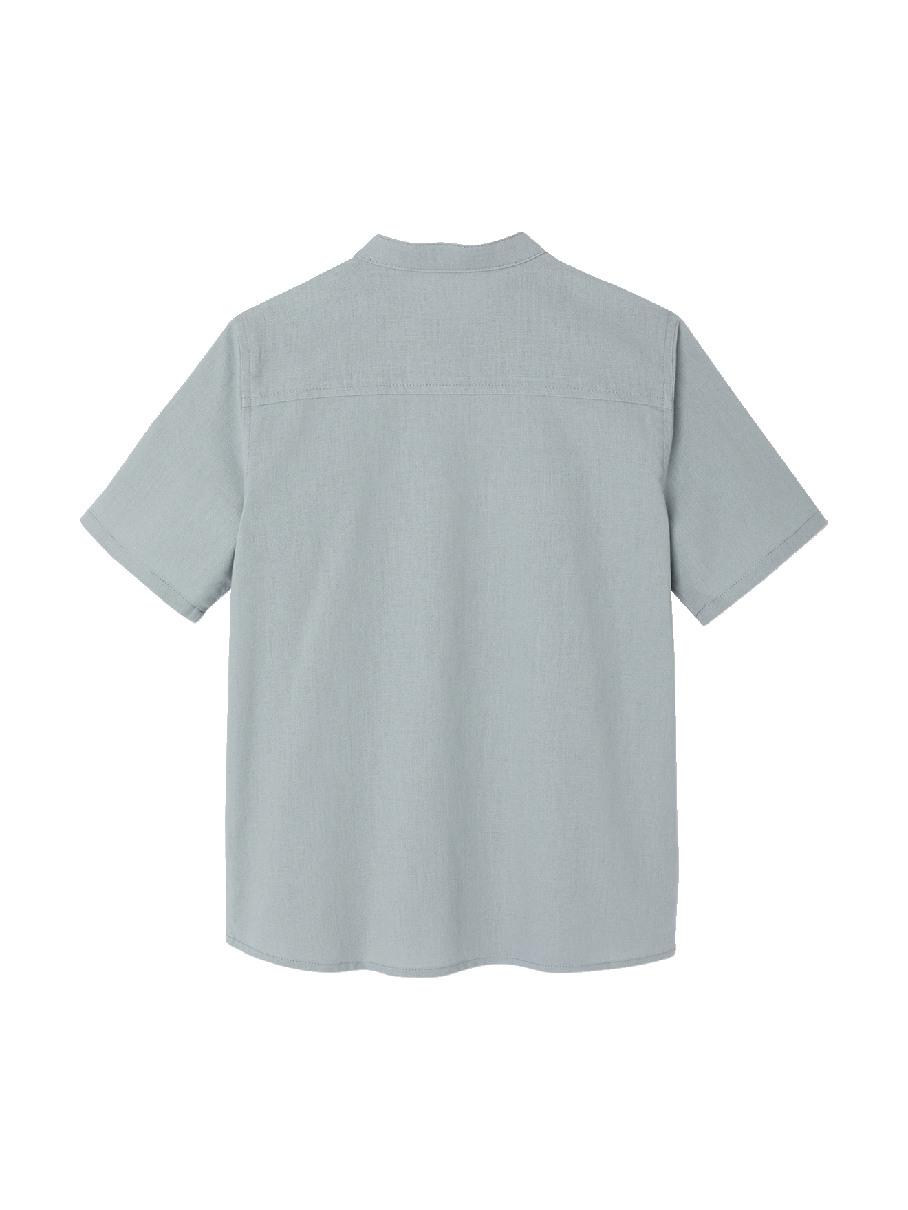 VERTBAUDET Chemise Garçon Lin Col Mao Manches Courtes - Blanc 6 Ans, Coupe Moderne Respirante Pour Été