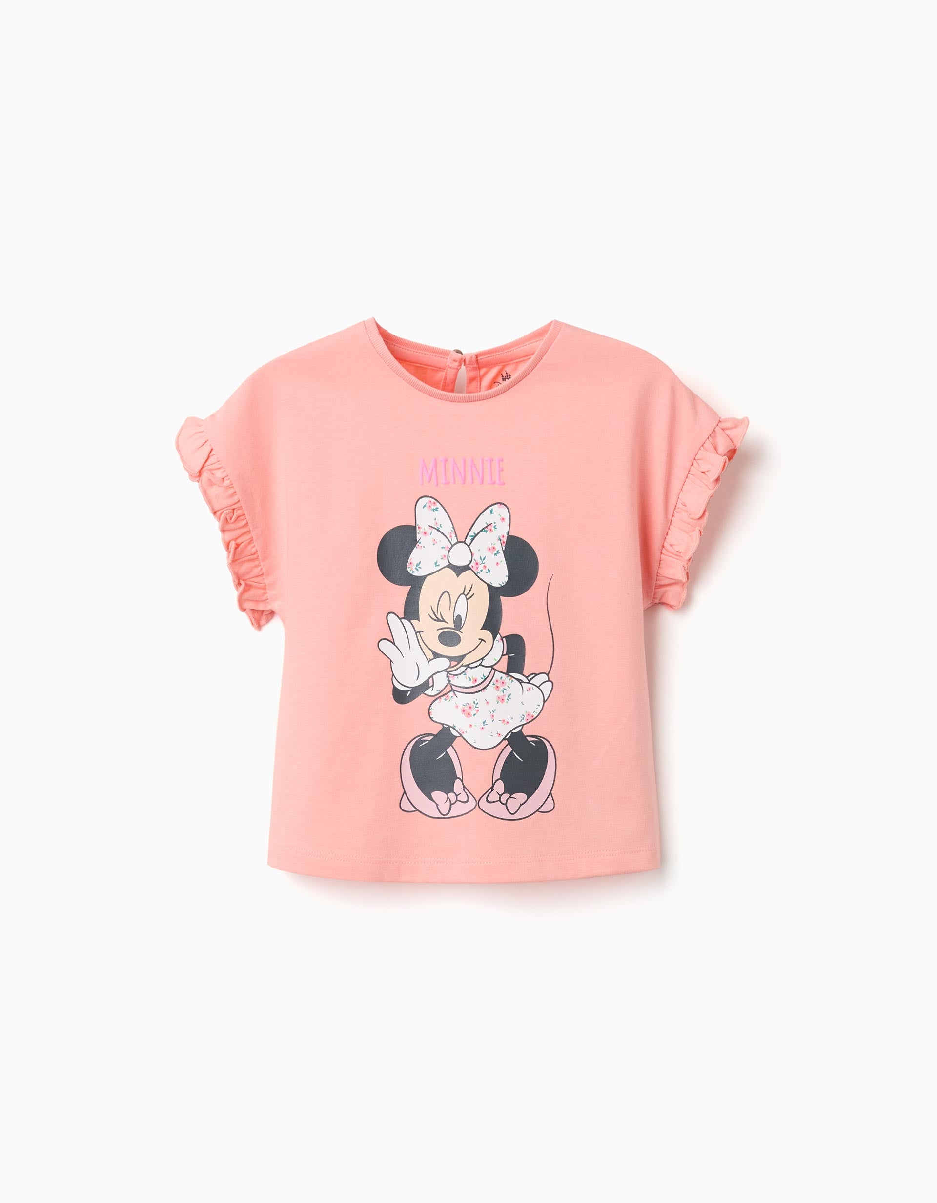 T-shirt en coton avec imprimé Minnie et volants, ZIPPY
