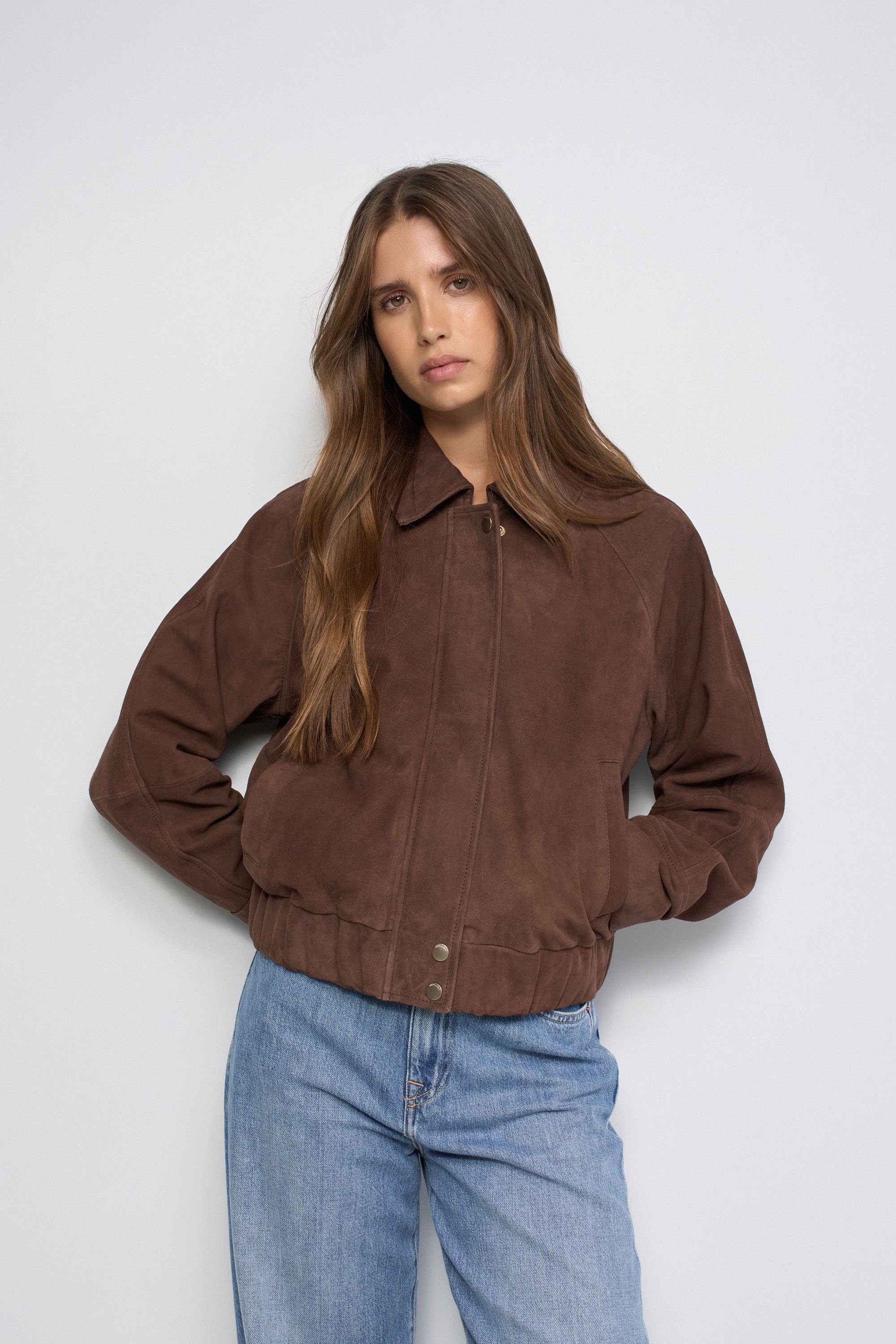 BOMBER EN CUIR, SALSA JEANS