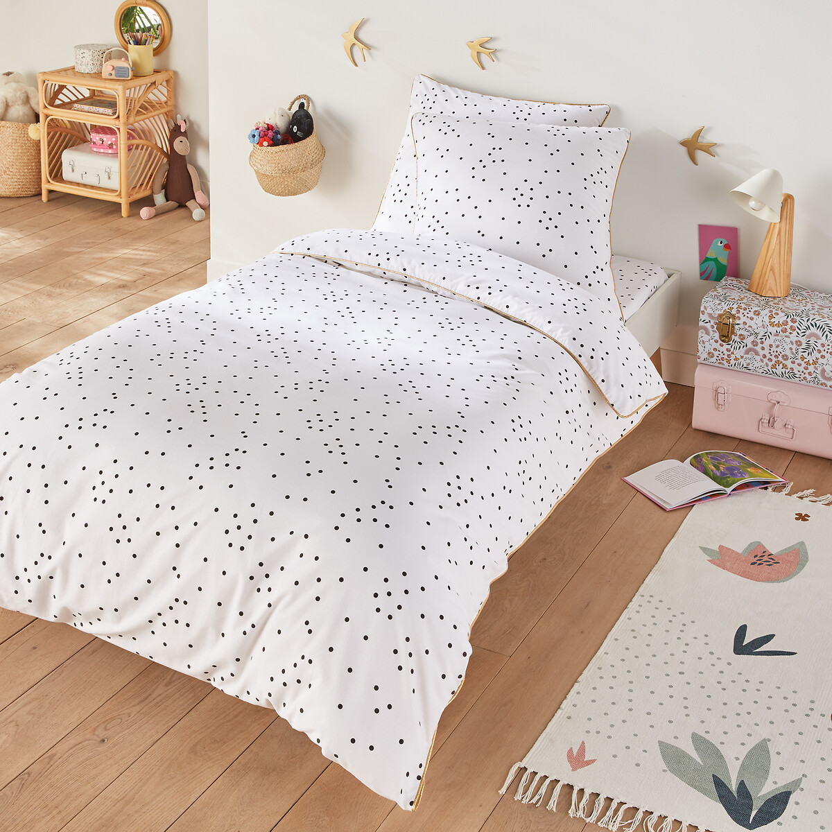 polka dot single duvet cover