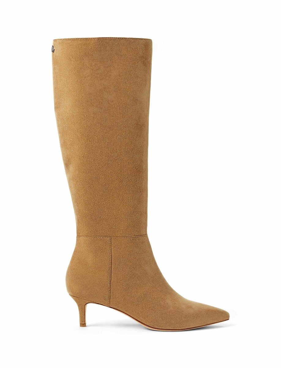 Bottes kitten-heel en cuir suède Mikcay